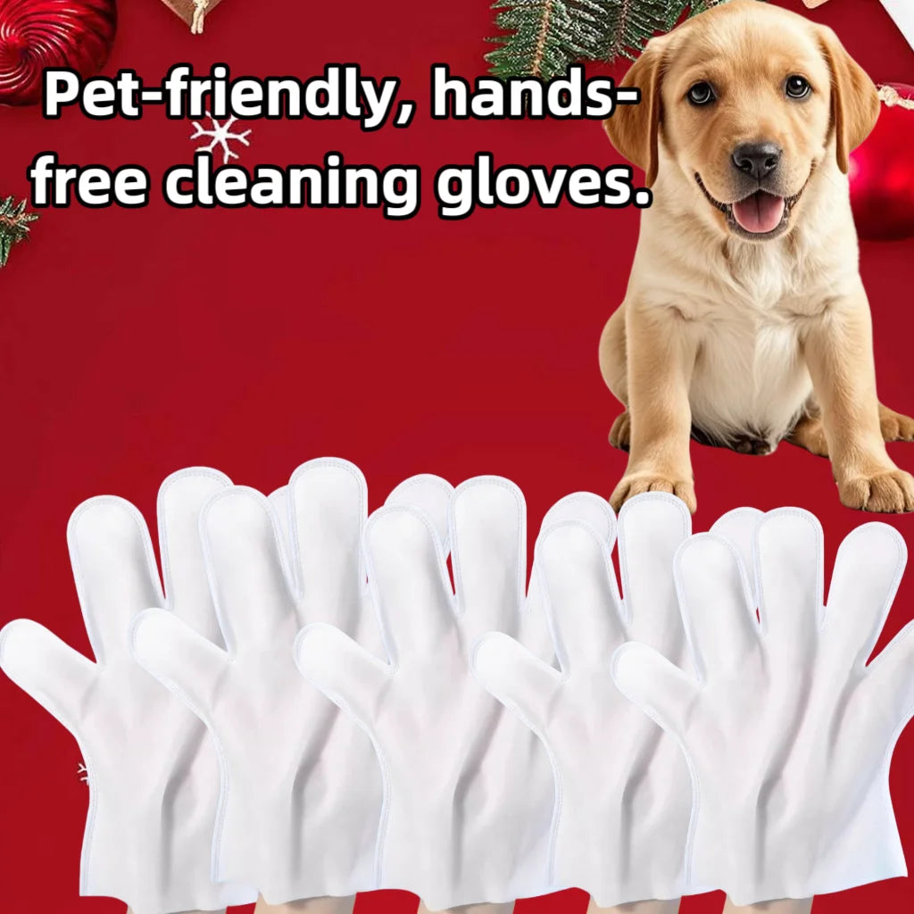 4 Packs, 6 Pieces Per Pack, Pet No-Wash Gloves, Cat Bathing, Pet Wipes, Dog Dry Cleaning Cleaning Gloves, Sterilization, Deodorization, No-Wash Magic Tool