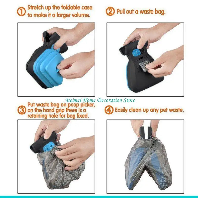 H7BF Portable Poop Scooper Dog Pooper Scooper for Walking Large and Small Dogs